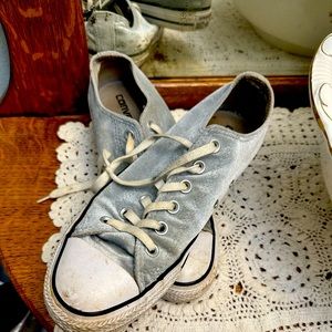 Converse Grey Velvet sneakers